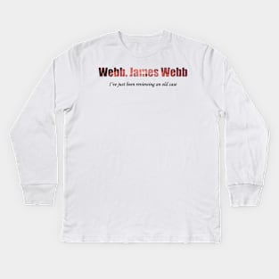 James Webb reviewering (black) Kids Long Sleeve T-Shirt